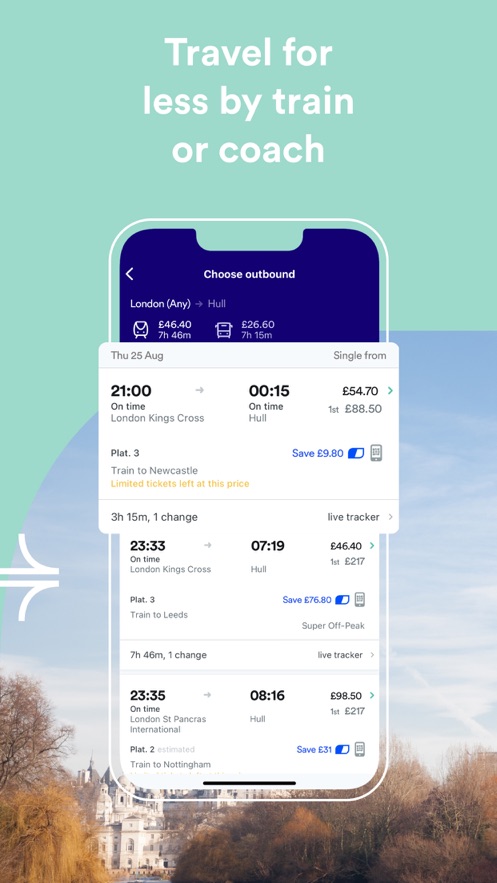 Trainline:Book train tickets