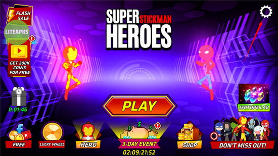 火柴人超级英雄战争破解版下载-火柴人超级英雄战争破解版无限金币版下载v0.2.8